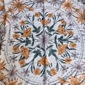 Urban Outfitters Floral Tapestry in Orange and Purple